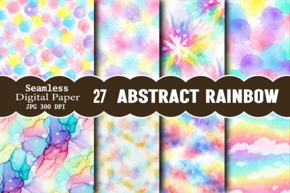 Abstract Rainbow Seamless Pattern