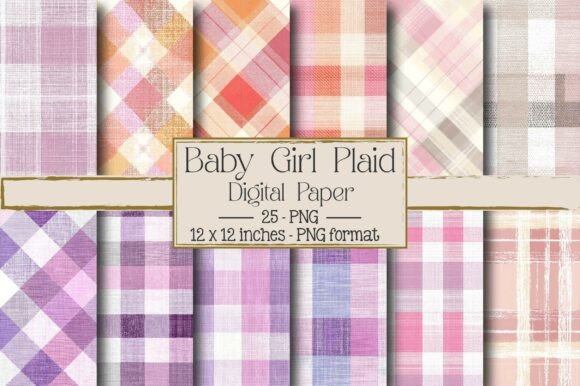 Baby Girl Plaid Pattern Design for Creative Projects