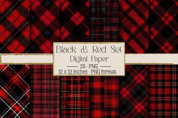Black Red Set Tartan Plaid: A Versatile Design Element for Creative Projects