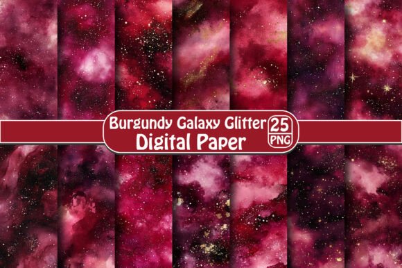 Burgundy Watercolor Galaxy Glitter: A Unique Blend of Elegance and Creativity