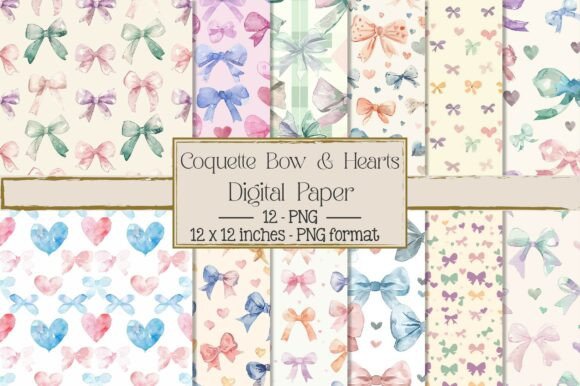 Coquette Bow Hearts Seamless Pattern – A Versatile Design for Creative Projects