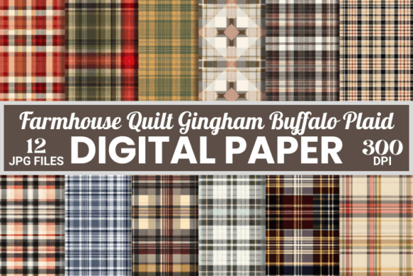 Farmhouse Quilt Gingham Buffalo Plaid