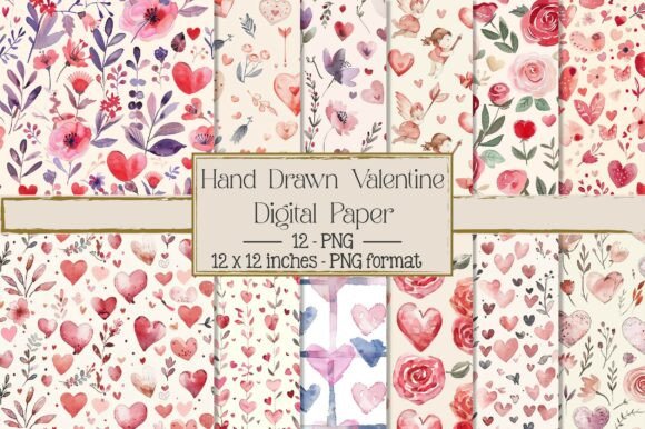 Hand Drawn Valentine Seamless Pattern: A Versatile Design for Creative Projects