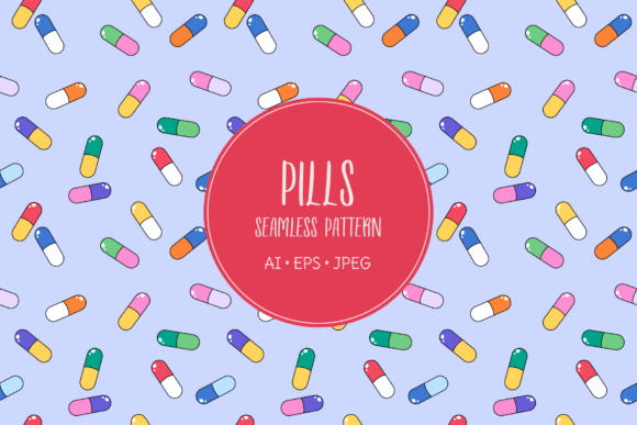 Medicine-Themed Seamless Patterns for Creative Projects
