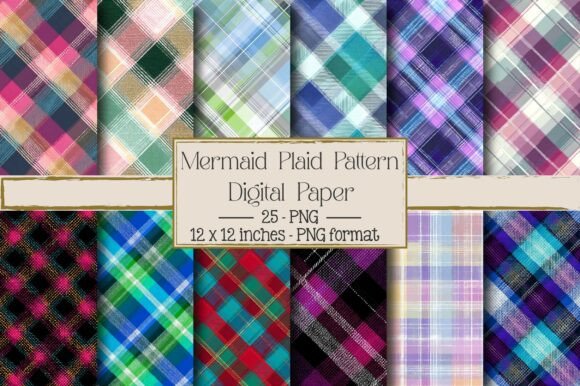 Mermaid Plaid - Seamless Pattern for Creative Projects