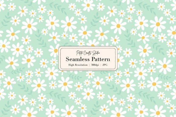 Mint Daisy Garden Seamless Pattern: A Versatile Design Asset for Creative Projects
