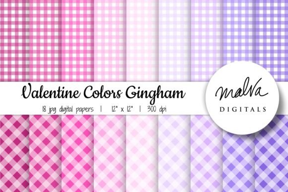 Pink and Purple Valentine’s Day Gingham