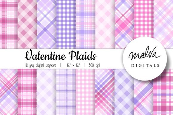 Pink and Purple Valentine’s Day Plaids: A Creative Resource for Holiday Projects