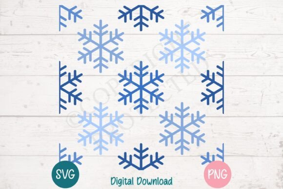 Seamless Blue Snowflake Pattern SVG PNG: A Must-Have for Seasonal Design Projects
