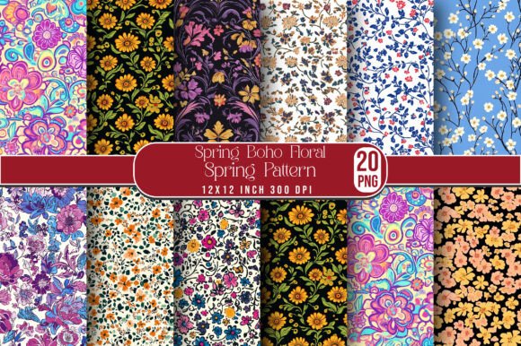 Spring Boho Floral Spring Pattern: A Creative Guide for Designers and DIY Enthusiasts